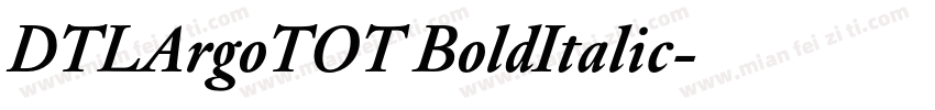 DTLArgoTOT BoldItalic字体转换